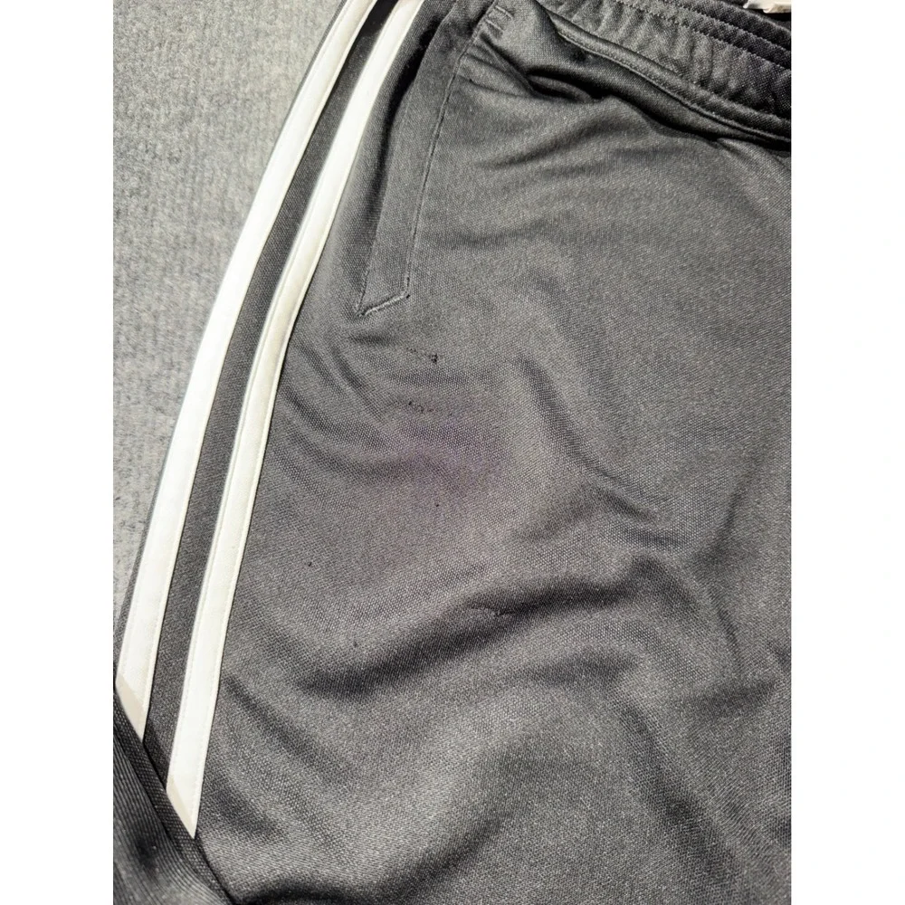 Adidas Tiro 17 Training Pants Mens Medium Black White Striped Soccer Joggers